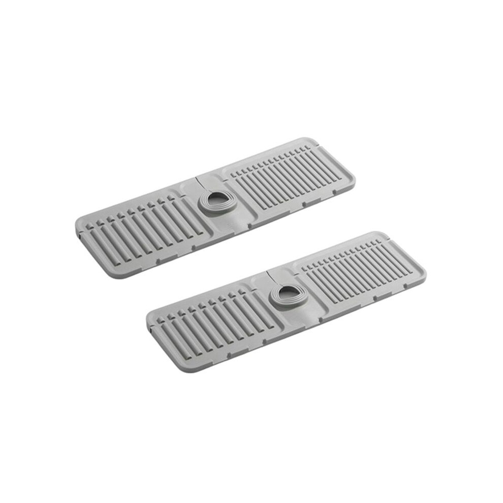 Drain Mat Kitchen Faucet Mat Sink -Proof Non-Slip Mat Cuttable Drainage Mat Pool Storage Mat Gray 6032760025690