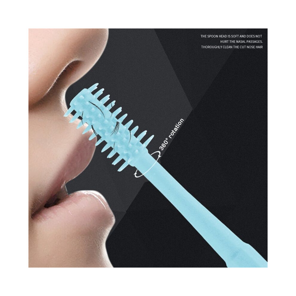2-In-1 Nasal Hair Cutter, Double Sided Nose Hair Knife, Portable Manual 360 Rotating Nose Hair Trimmer,
