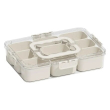 Gitter Unterteilt Serviertablett Aufbewahrungsbox Tragbare Unterformat Gewürz Trennbox Frischhaltebox Snack Obst Lebensmittelbox B