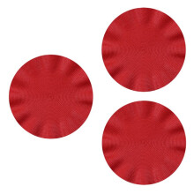 Rundes Tischset mit Wellenmuster, Runde Verbrühschutzmatte, Isoliertes Tischset im Westlichen Stil für Esstische, Tischset für die Küche, Rot