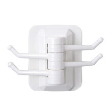 Hook Strength Household Portable Punching-Free Hook Multifunctional Foldable and Rotatable Hook Frame Wall Hook White