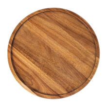 Rundes Holztablett, Serviertablett Aus Holz, Servierplatte, Vorspeisen-Wurstbrett, Tablett-Organizer für Küche/Arbeitsplatte B