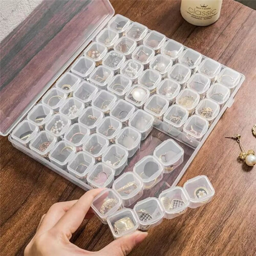 Nagelsieraden Plastic Transparante Opbergdoos Afneembaar. 1