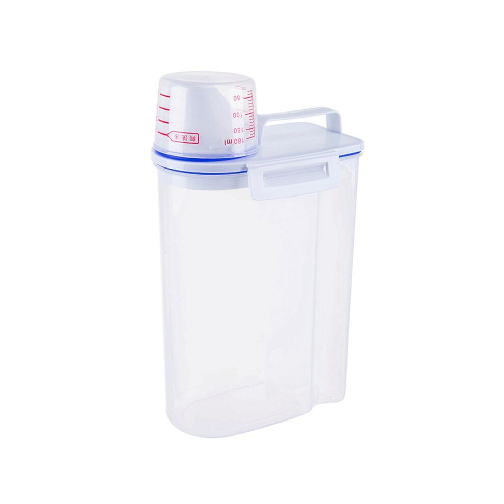 Rice Airtight Storage Container,Cereal Dry Food Powder Storage Box White Saudism
