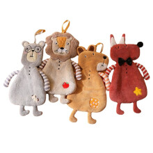 Cartoon Hand Towel Hanging Household Cute Animal Hand Towel Kitchen Hand Towel  Bathroom Children'S Square Towel