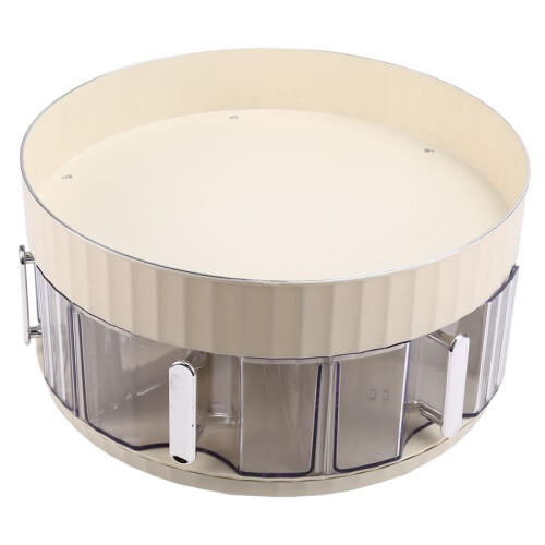 360 Rotating Spice Organizer Double Layer Spice Tray Round Rotating Spice Rack B