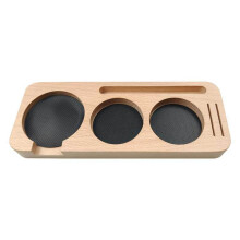 51 mm Trä Kaffe Tamper Station Stativ Kaffe Portafilter Hållare Presser Stand Espresso Distribution Spak Hållare,A
