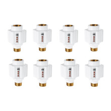 8pcs [Copper-colored aluminum teeth] Electric water heater anti-electric wall Household water heater fittings White