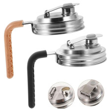 2 Stück Weithals-Einmachglasdeckel Aus Edelstahl mit Ausgießer, Wiederverwendbare Einmachglasdeckel für -Weithals-Einmachgläser