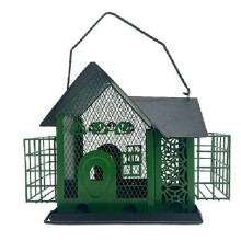 Voederhuisje voor Kolibries - Automatisch Dubbel Vogelhuisje van Metaal voor Buiten, Groen