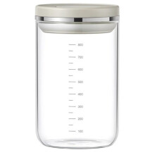 Press-Typ Versiegelter Tank, Vorratstank Aus Borosilikatglas, Luftdichter Runder Kanister, Set M