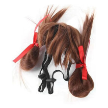 Peluca para Perro, Disfraz para Mascota, Disfraz para Gato, Accesorios Sintéticos, Tocado para Cachorro, Adecuado para la Decoración Navideña de