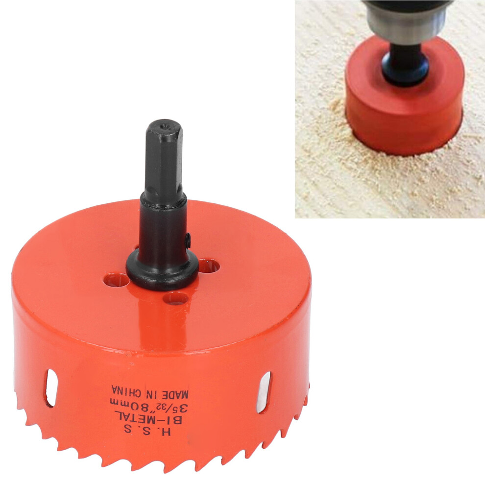 80Mm Hss Hole Saw With Mandrel For Soft Metal & Wood 9361375171124