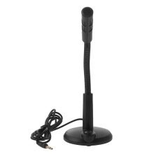 Adjustable Desktop Microphone Base For Voice Chat And Recording, 1pc, Black, Laptop Compatible Meeting Mic Stand