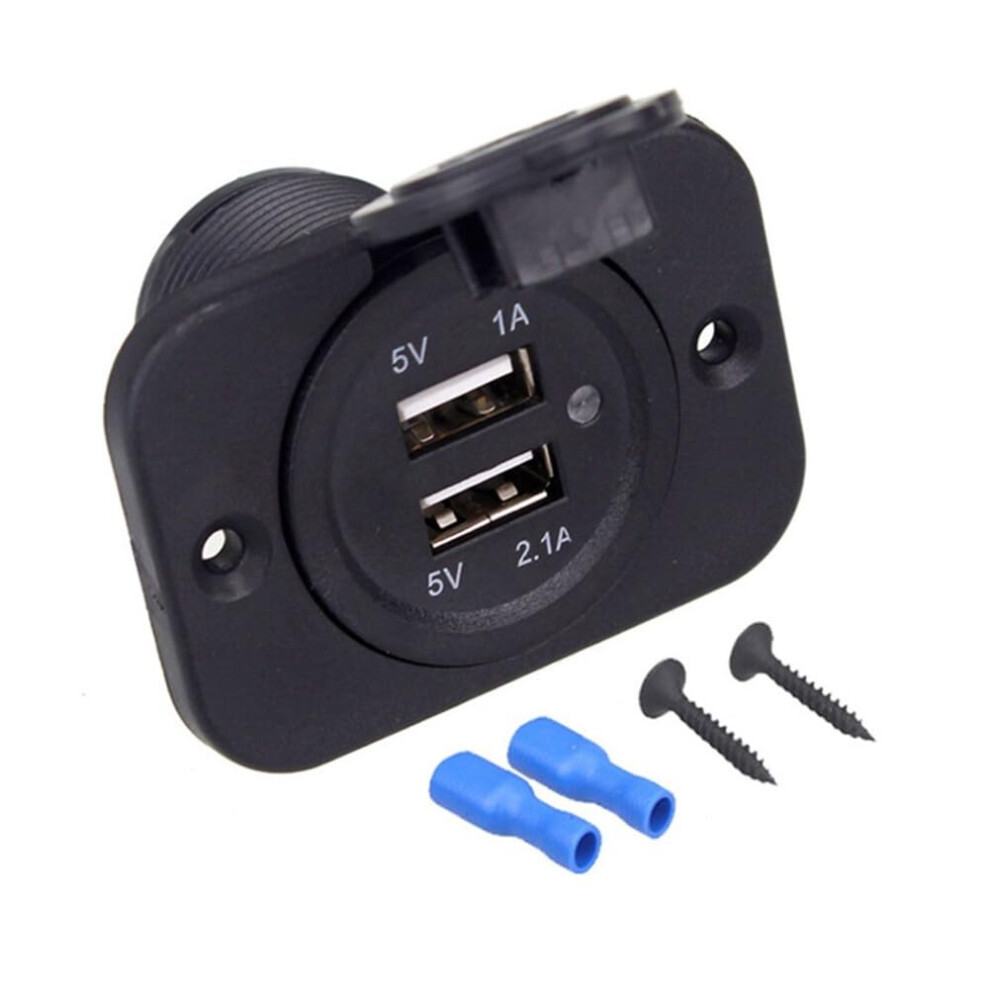 5V/2.1A Car Charger Dual Usb Ports 5V/1A And 5V/2.1A Capcovered Usb Socket 12V24v For Phones Tablets Gps Power Banks 9382693129628