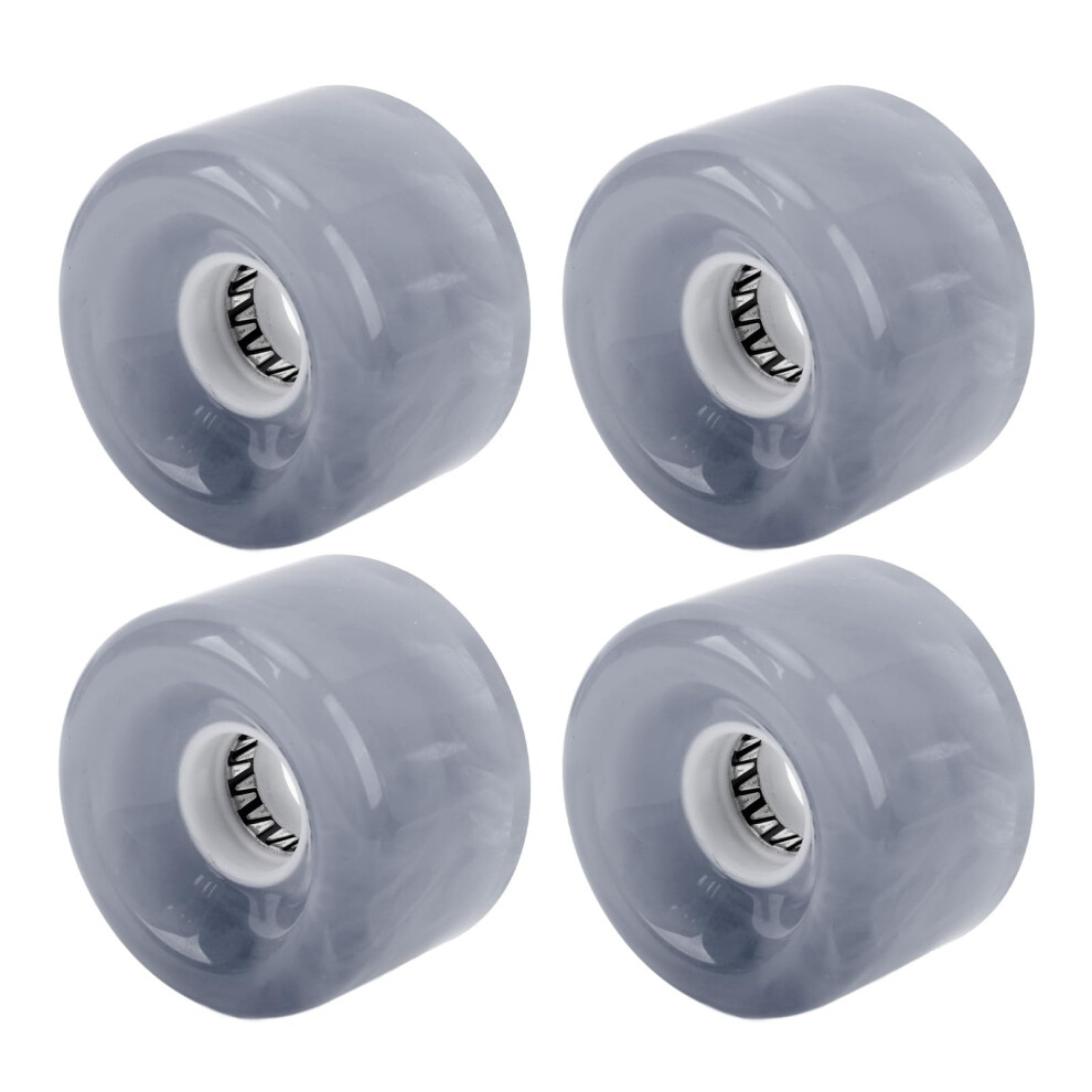 52Mm Wheels With Bearings Spacers Installed 78A Pu Street Wheels For Cruiser All Grounds Use Grey 9382693261779