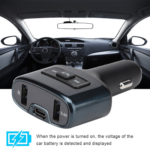 Κομψός πομπός FM Bluetooth, ευρύτερη εμβέλεια με έξυπνες διπλές θύρες USB για το απόλυτο 2