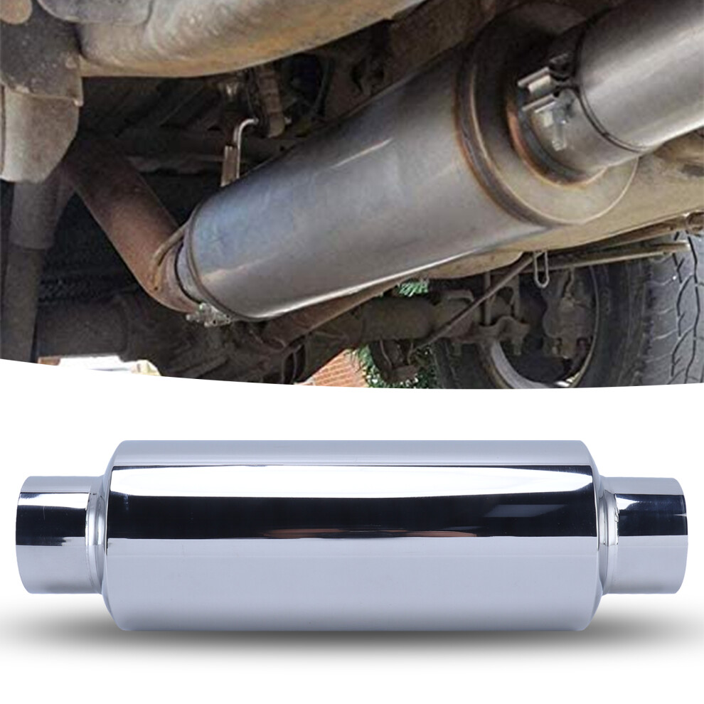 Universal Stainless Steel Exhaust Muffler 2.5In Inlet 2.5In Outlet 5081375174966