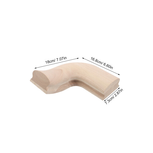 Adaptateur Angle Bois Beige Main Courante Sécurisée Escalier 2
