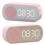 Pink Multifunction Bluetooth Speaker Clock with Mirror, ABS, Lithium Battery 5