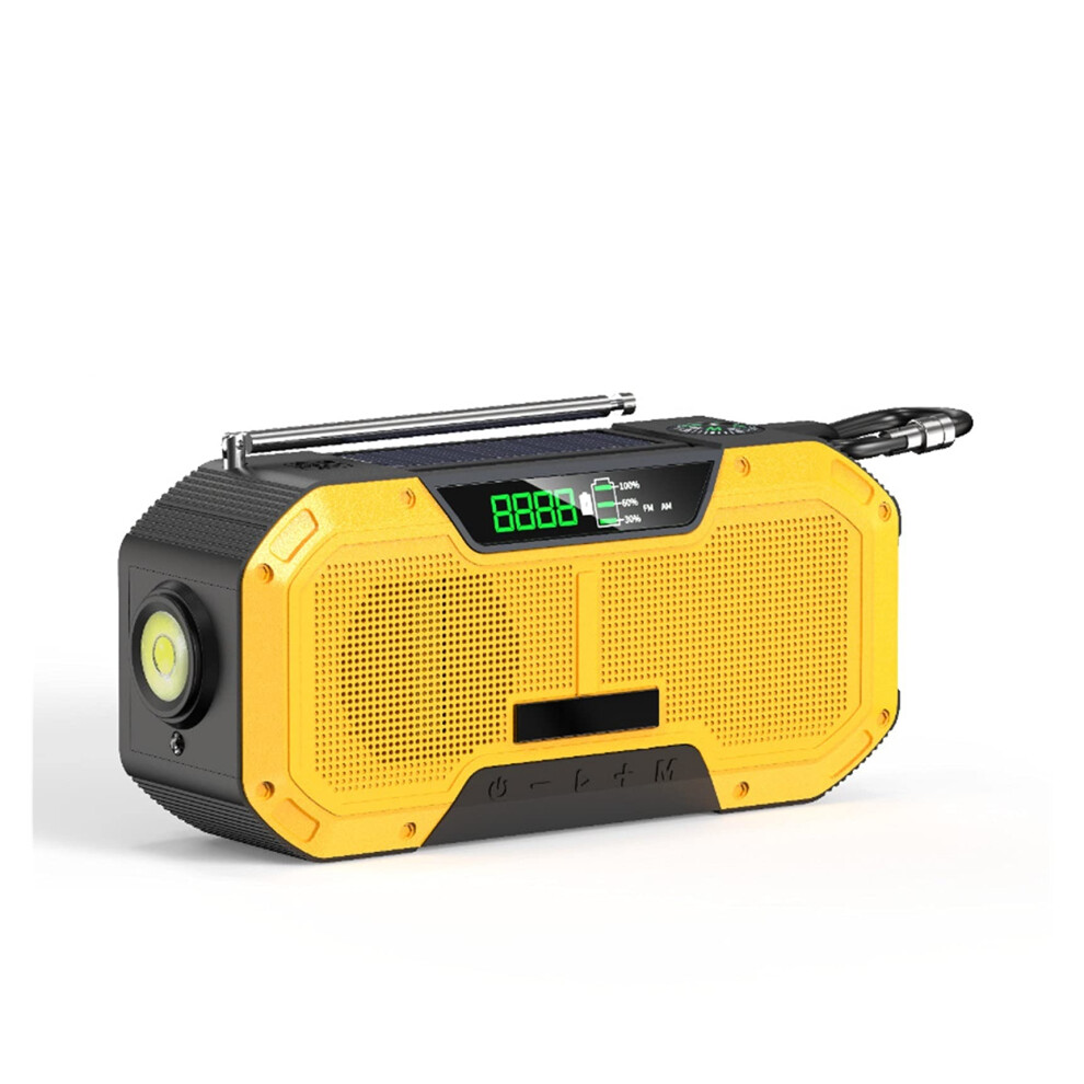 Emergency Radio Hand Crank Solar Weather Radio With Noaa Alert Ipx5 2000Mah Rechargeable Flashlight Phone Charger Yellow 9382693130587