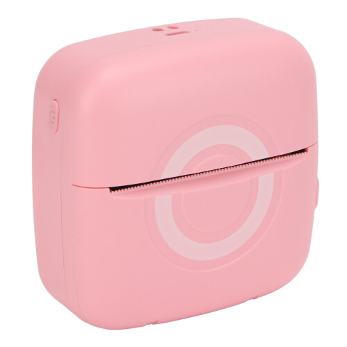 Mini Bluetooth Thermal Printer Pink 200DPI 57x30mm USB Rechargeable
