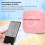 Mini Bluetooth Thermal Printer Pink 200DPI 57x30mm USB Rechargeable 6