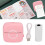 Mini Bluetooth Thermal Printer Pink 200DPI 57x30mm USB Rechargeable 12