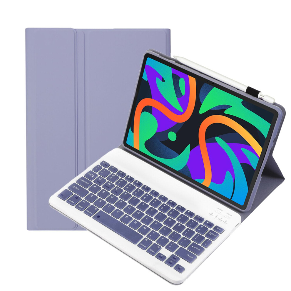 11 Inch Bluetooth Keyboard Case With Magnetic Detachable Cover And Stand For Lenovo Tab M11 Purple 9199774995252