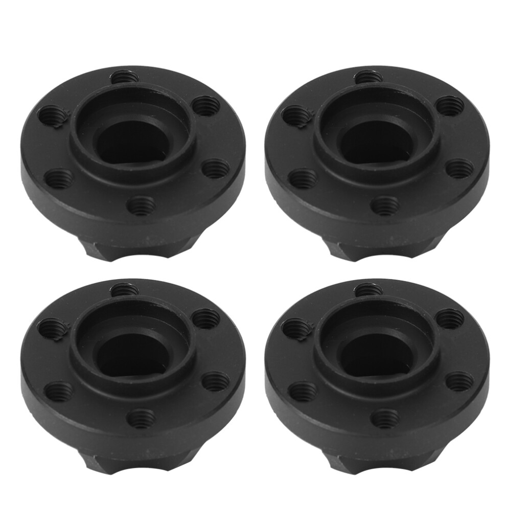 4Pcs Rc Car Wheel Hex Hubs Adapter For 1/10 1.9/2.2In Wheels Black 8171379693185