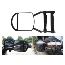 Extended Car Towing Mirror Wide Angle Auxiliary, Black, 140x150mm
