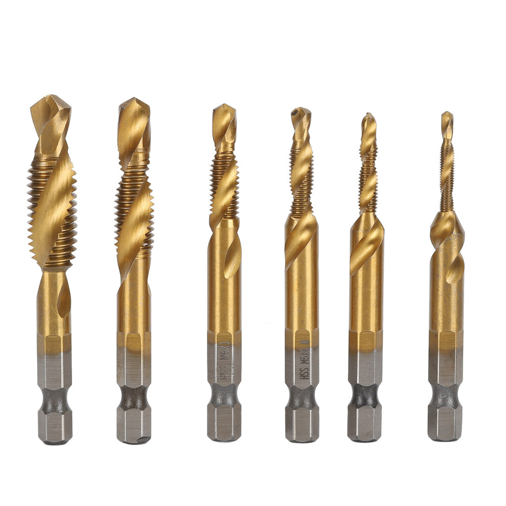 6-teiliges Bohrgewindebohrer-Set, 1/4 Zoll
