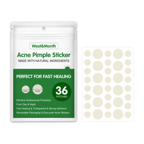 West&Month Invisible Acne Patch 36 Count, Clear, 2 Sizes, Waterproof 2