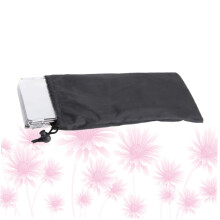 Foldable Aluminium Alloy Camping Wind Shield 9Pcs Set Portable Outdoor Wind Breaker 13.5*7.5cm Silver Cloth Bag