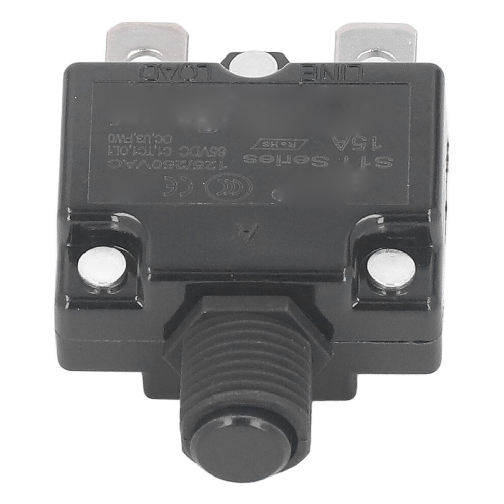 10Pcs 15A Waterproof Automatic Reset Relay Circuit Breaker 125Vac 8281375180104
