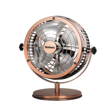 HOLMES 6" Heritage Table Fan, 2 Speeds, 4 Blades, Adjustable 145? Head Tilt, Metal Construction, Ideal for Home, Bedrooms, Dorm Rooms or Office,