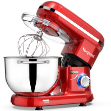 Stand Mixer, Vospeed Food Mixer Dough Blender, 6.2L1500W Electric Cake Mixer with Bowl, Beater, Hook, Whisk, Egg Separator & Silicone Spatula,