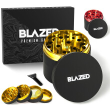 Blazed Large Aluminium Herb Grinder (Golden)