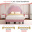 Merax 3FT Single Bed with Adjustable LED Cloud Headboard, Soft Upholstered Bed Frame with Solid Wood Slat, Cute Kids Bed, No Box Spring Needed, Easy 4