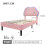 Merax 3FT Single Bed with Adjustable LED Cloud Headboard, Soft Upholstered Bed Frame with Solid Wood Slat, Cute Kids Bed, No Box Spring Needed, Easy 2