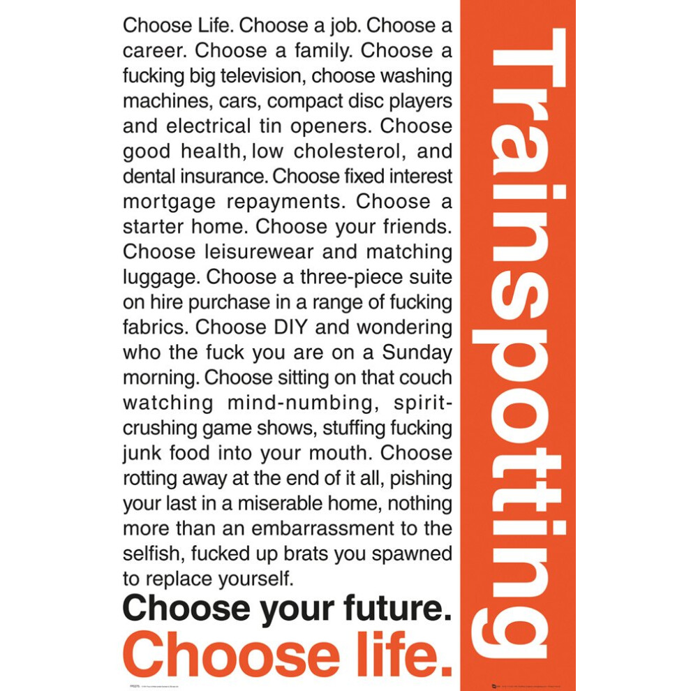 Gb Eye Trainspotting Quotes 61 X 91.5Cm Maxi Poster