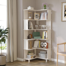 BALANBO Corner Bookshelf, Multi-Layer Display Shelf, Corner Cube Toy for Small Space, Book Storage, Wooden Cube Corner Bookshelf for Game Room,
