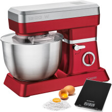 Bomann KM 398 ? Pastry Dough Mixer 6.3 Litre Capacity, 8 Speeds, 1200 W Red Colour + Kitchen Scales