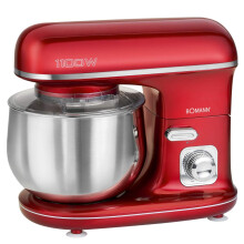Bomann 660102 KM 6010 Pastry Kneader Blender, Stainless Steel, 1100 W, 5 liters, red