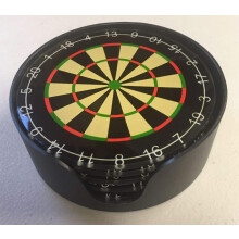 Fantastic Set of 6 Dartboard Glass Drink Coasters Darts New & Boxed