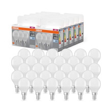 OSRAM LED BASE Classic P40, frosted filament LED lamps made of glass for E14 base, candle shape, cool white (4000K), 470 lumen, replaces conventional