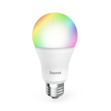 Hama WiFi Connected Bulb, E27 LED Bulb RGB Multicoloured, 2700-6500K, Smart Smart Bulb, Matter, Alexa/Google Home Bulb, 9W, 806 lm, Dimmable, Voice