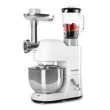 Klarstein Stand Mixer, 5L Food Mixer for Baking with Bowl, 1800W Cake Mixer w/Beater, Dough Hook, Whisk, 1.5L Blender, Food Processor Meat Grinder, 6