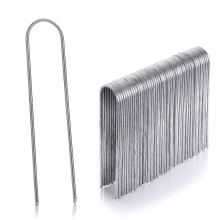 GardenMate Pack of 25 Galvanised Stainless Steel Fixing Pegs, H150 mm, L25 mm, Diameter 2.9 mm Round Head