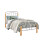 Birlea Birlea Tetras Bed - Metal, Silver and Beech, Single 4